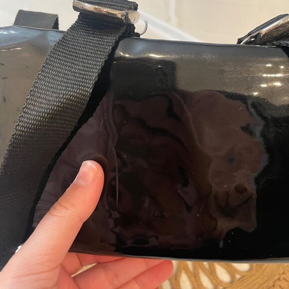 Loungefly Loves Hello Kitty Black Faux Patent Leather Backpack - Picture 6 of 10